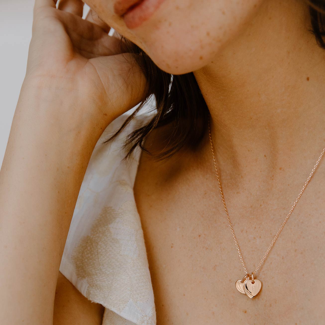 Collier personnalisé Nina plaqué or rose