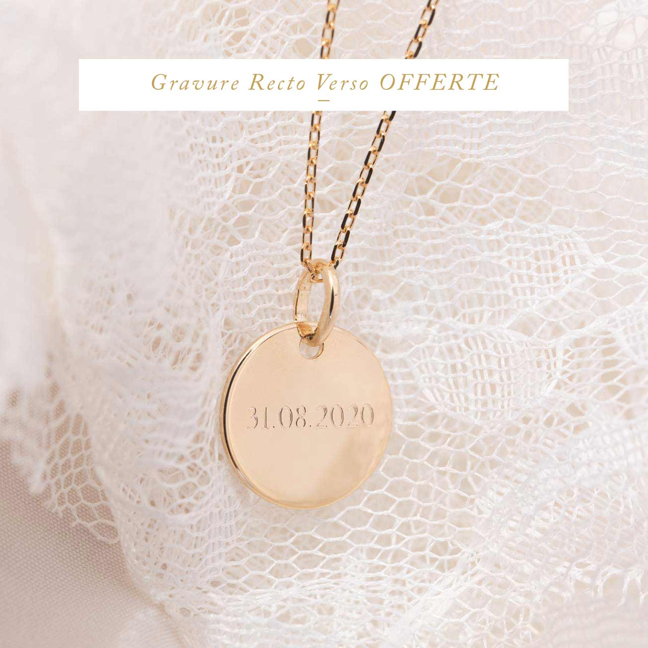 Médaille de baptême colombe personnalisée <i>lumiè