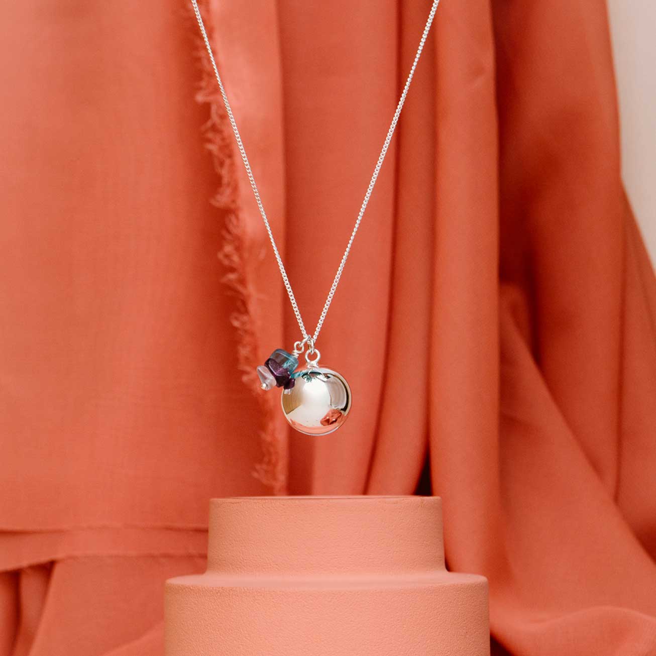 Bola de grossesse Fluorine argent