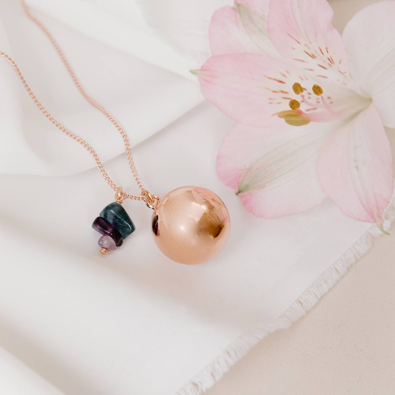 Bola de grossesse Fluorine rose