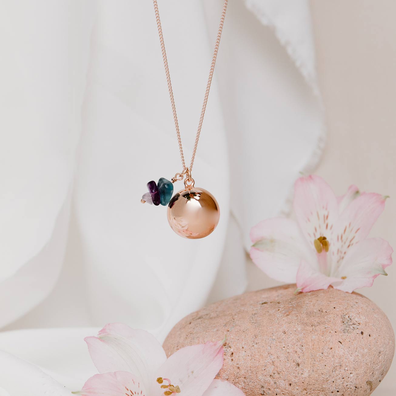 Bola de grossesse Fluorine rose