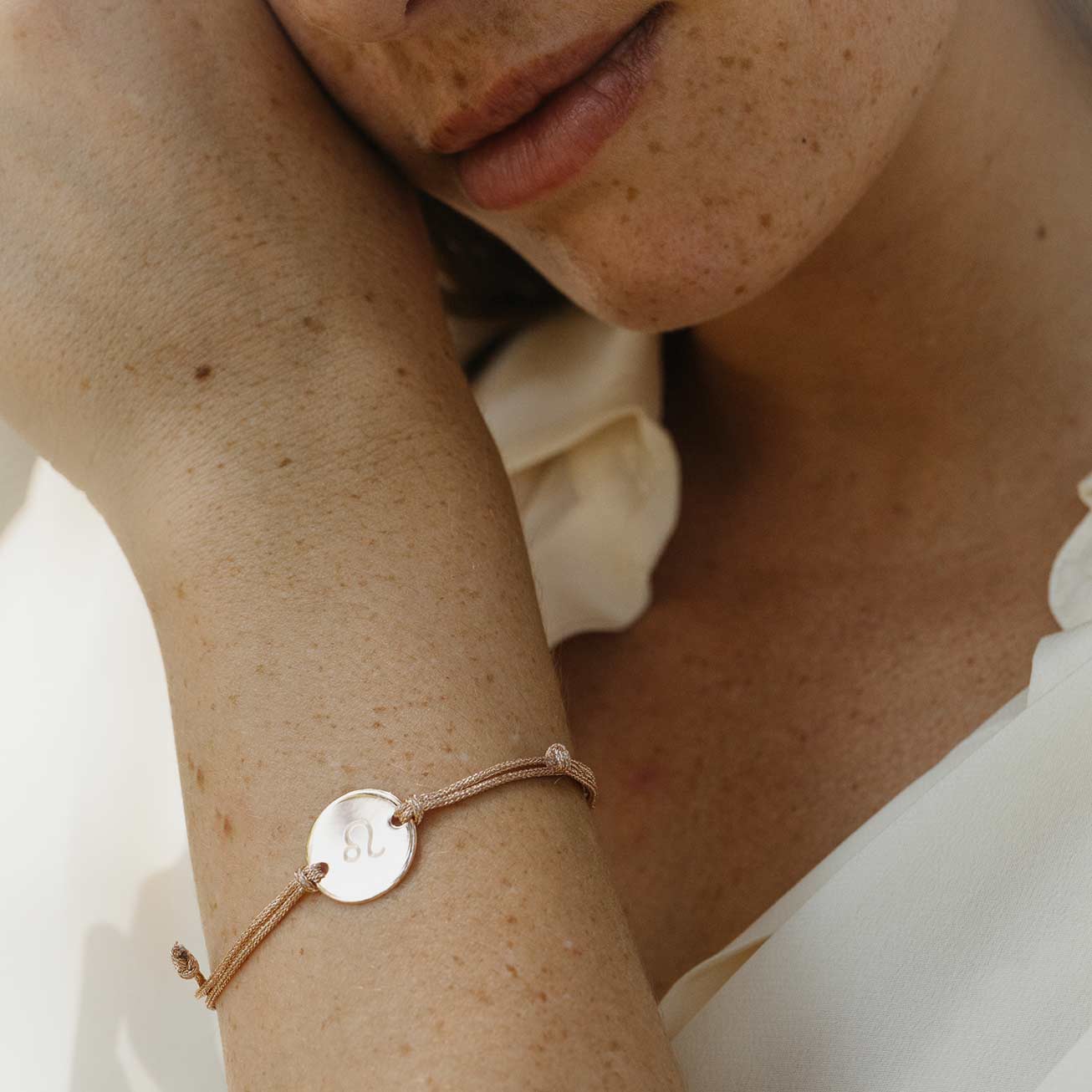 Bracelet signe astro personnalisé or rose