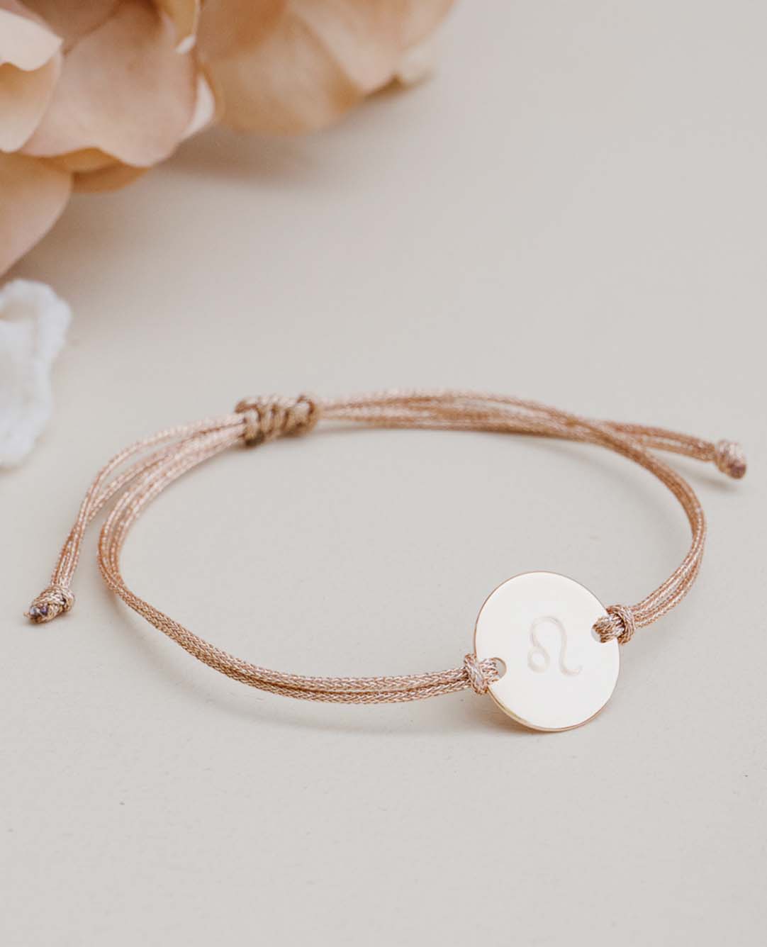 Bracelet signe astro personnalisé or rose