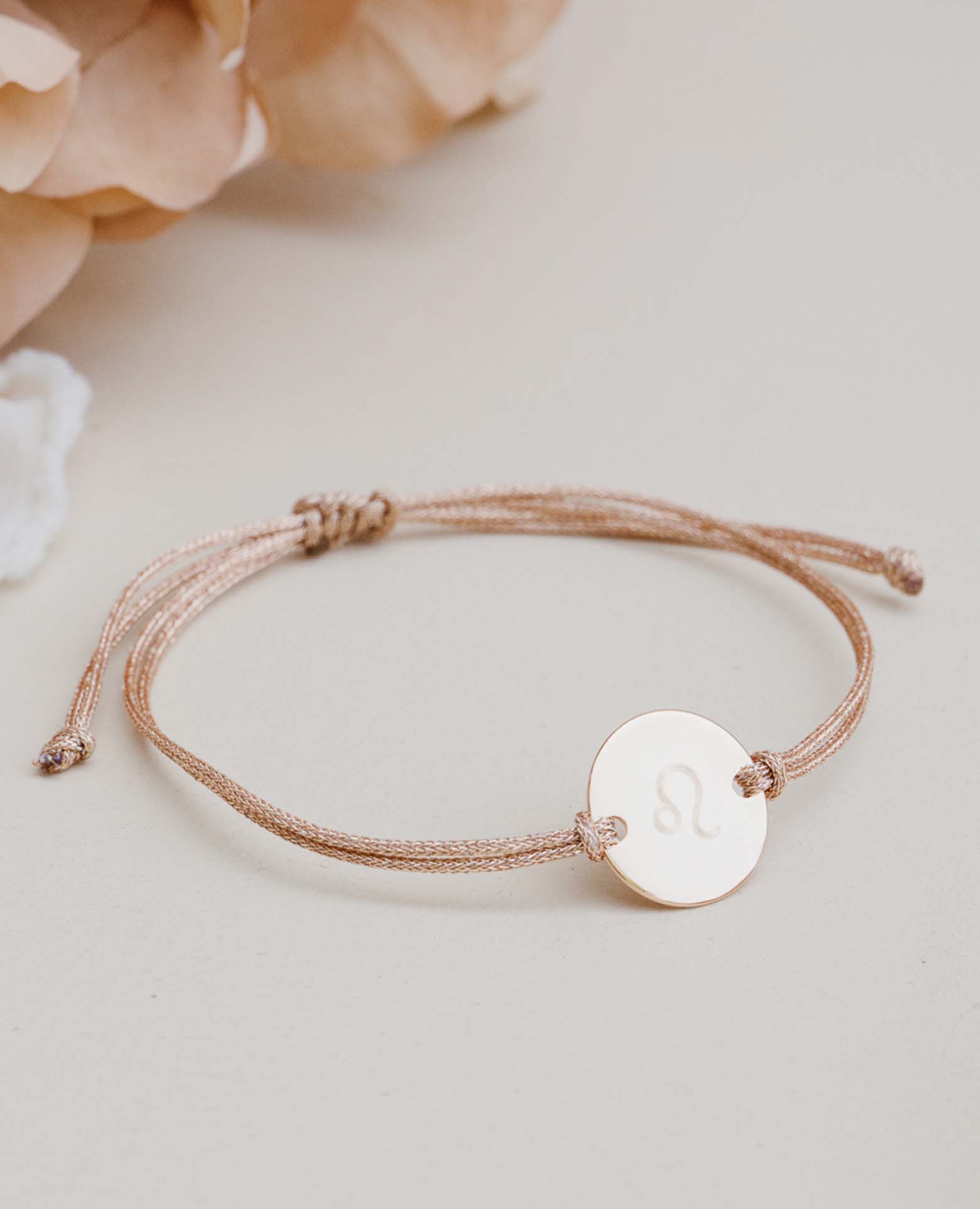 Bracelet signe astro personnalisé or rose