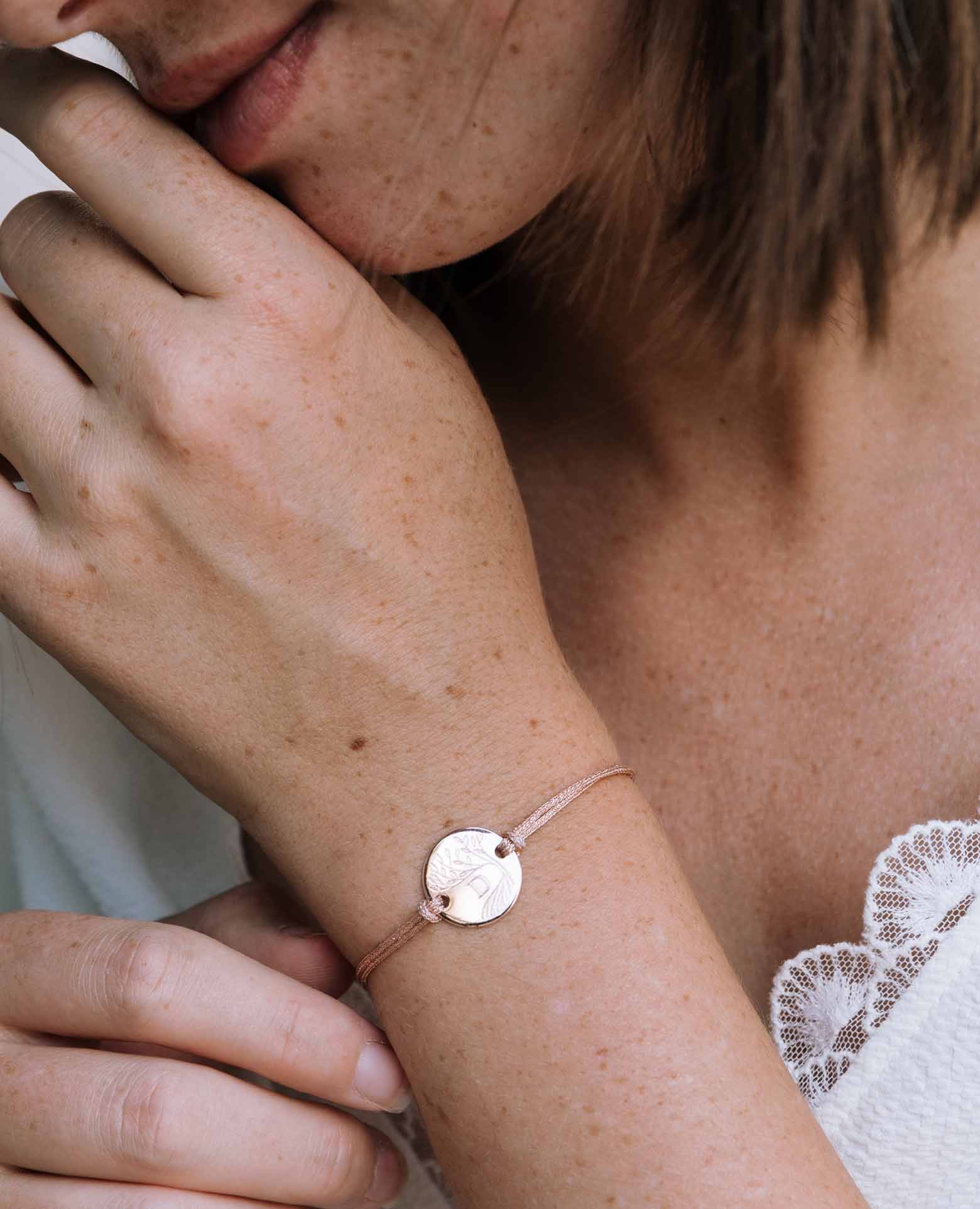 Bracelet Jonc Arbre De Vie – Or Rose Et Strass Zircon – Bijou Femme – Neuf Sans Boîte