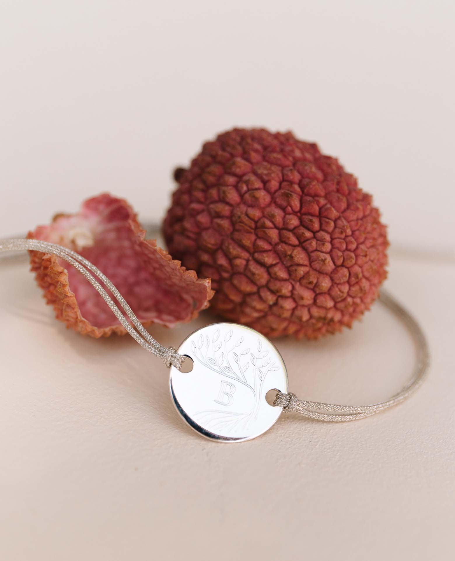 Bracelet arbre de vie initiale argent massif