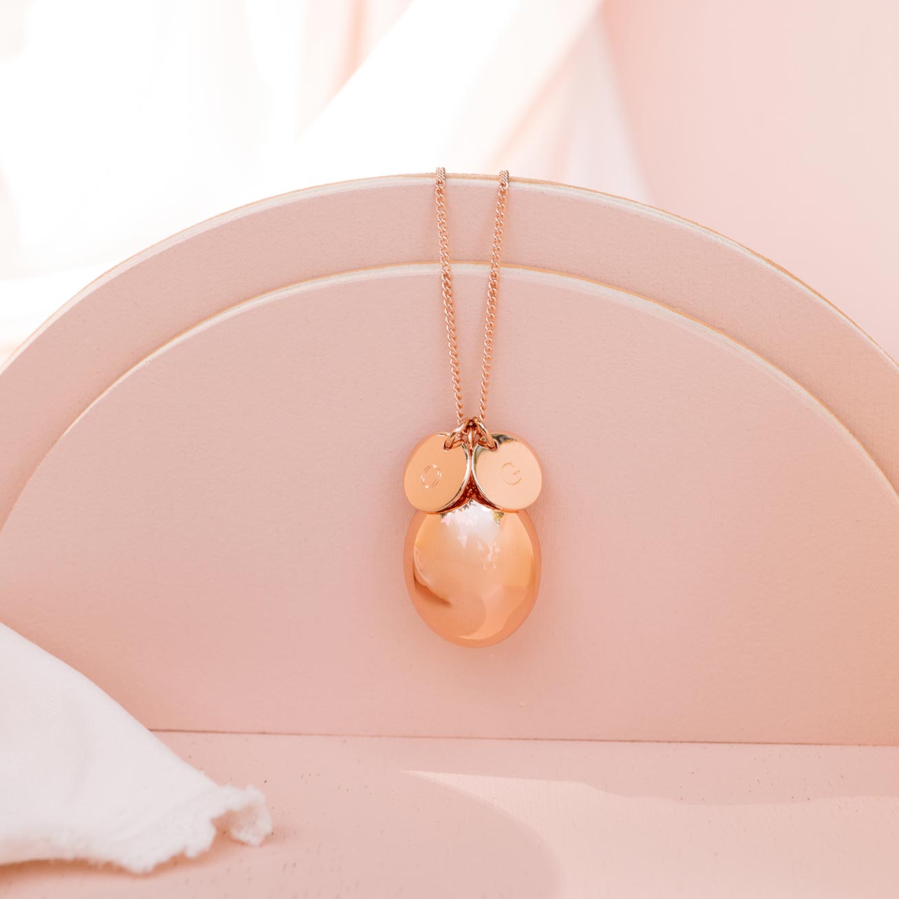 Bola oeuf personnalisable or rose