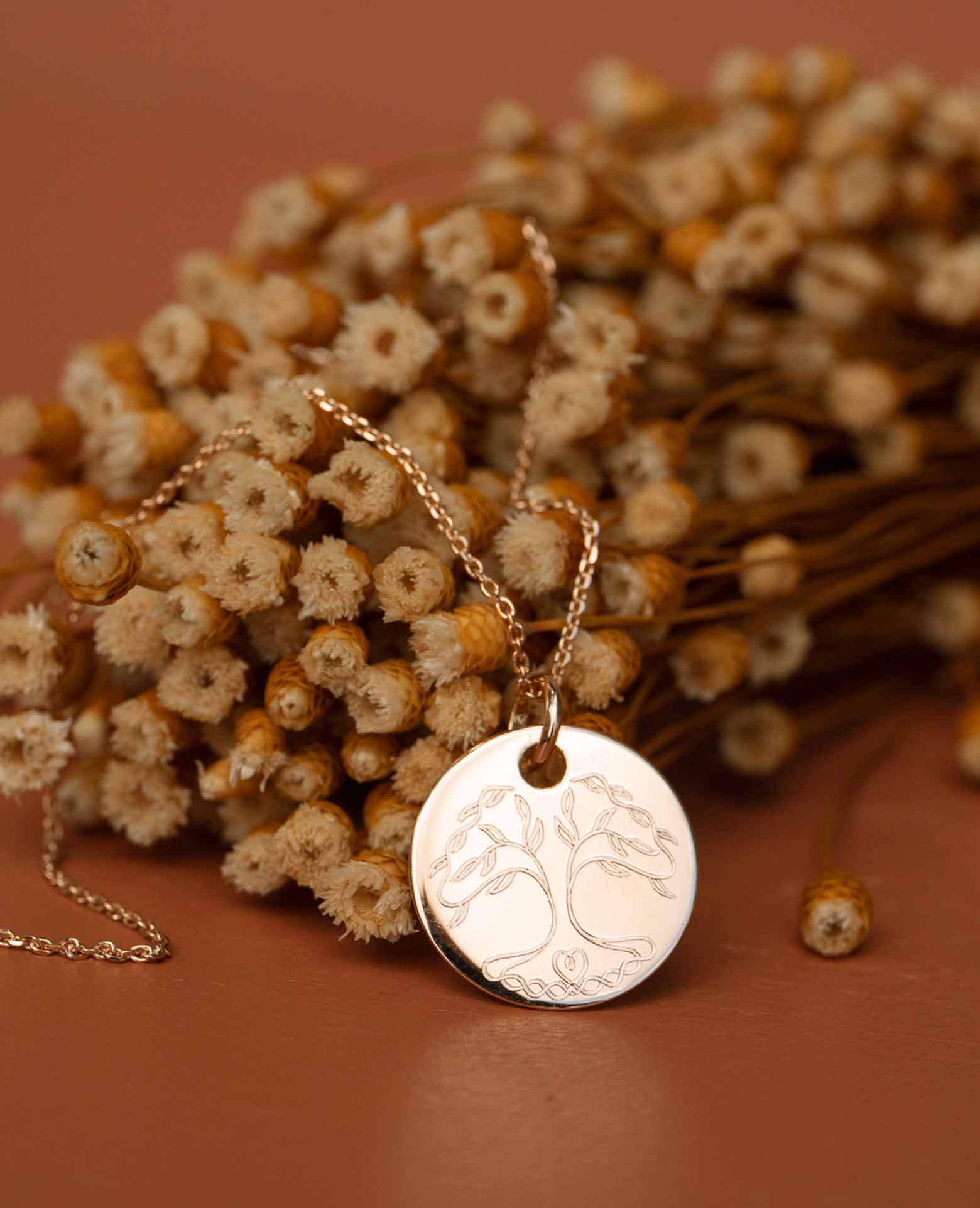 Collier arbre de vie 20 mm non personnalisé or