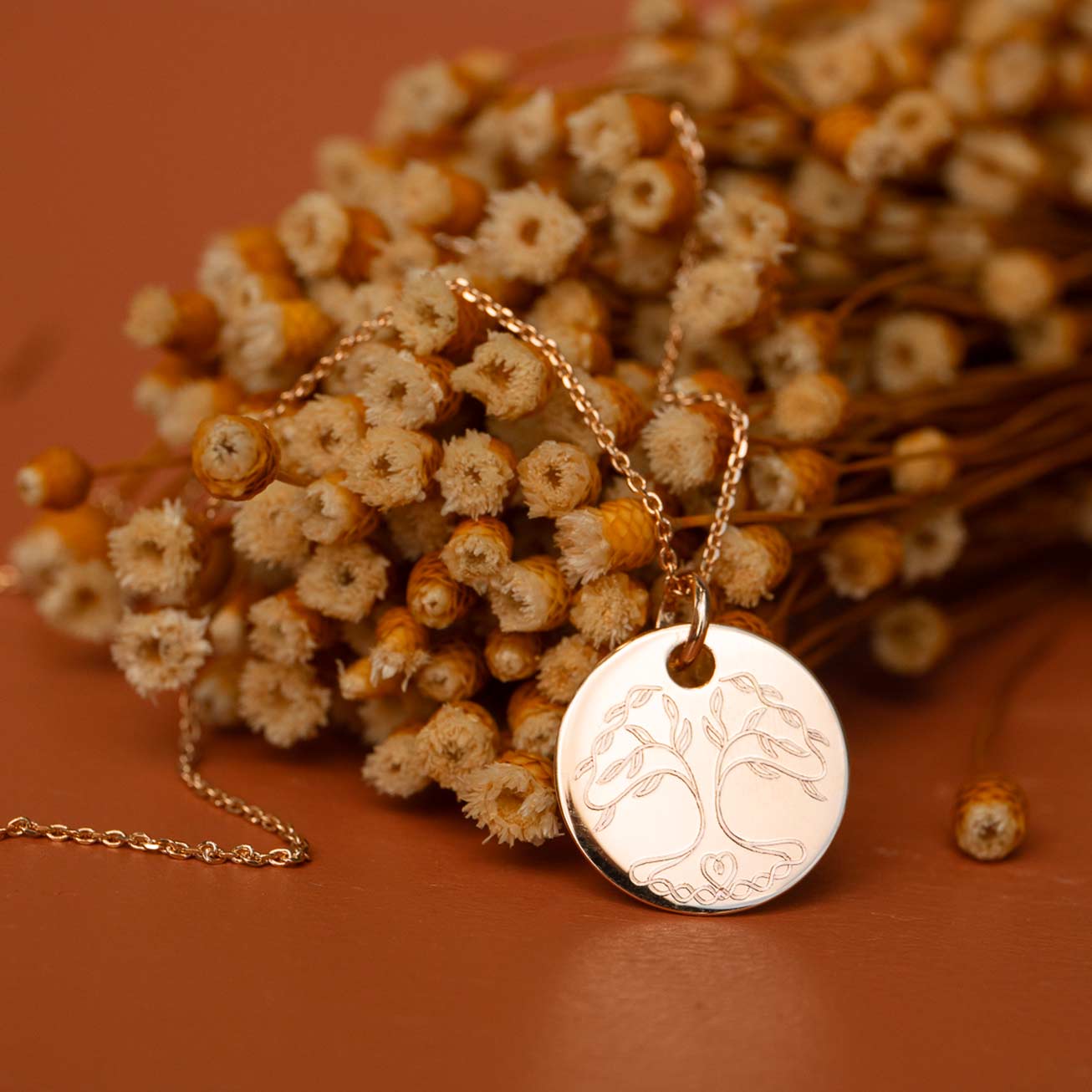 Collier arbre de vie 20 mm non personnalisé or