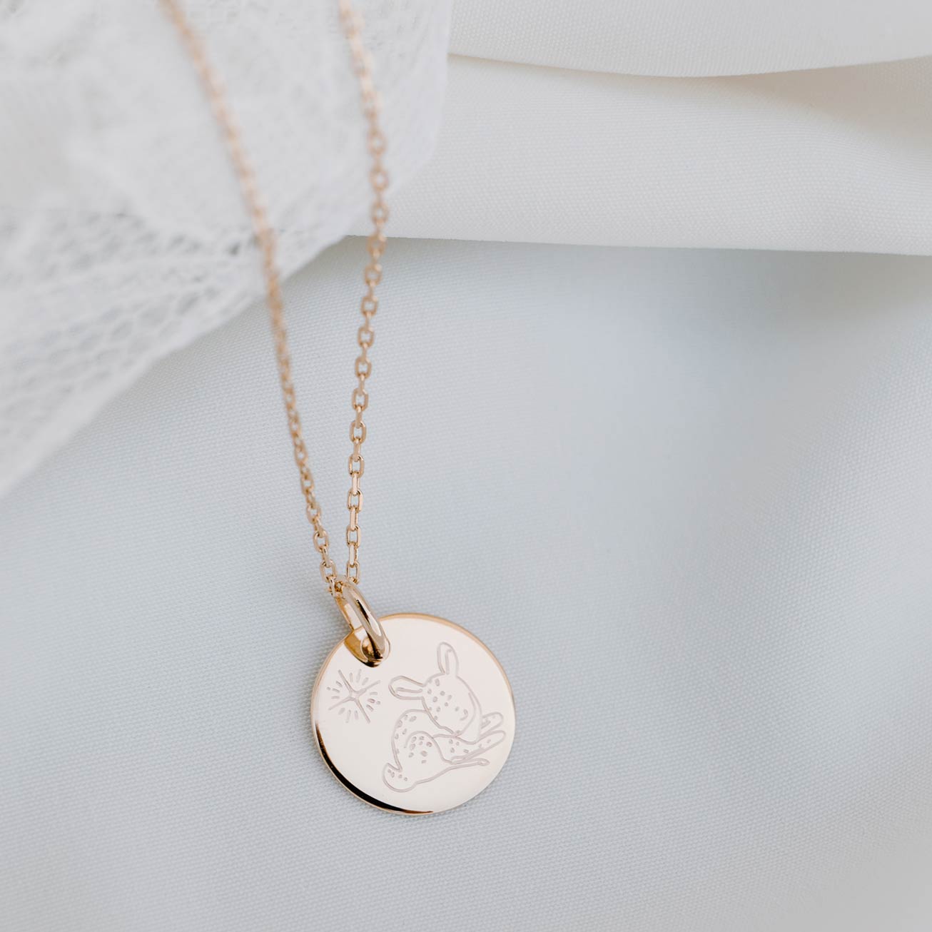 Collier enfant animal faon