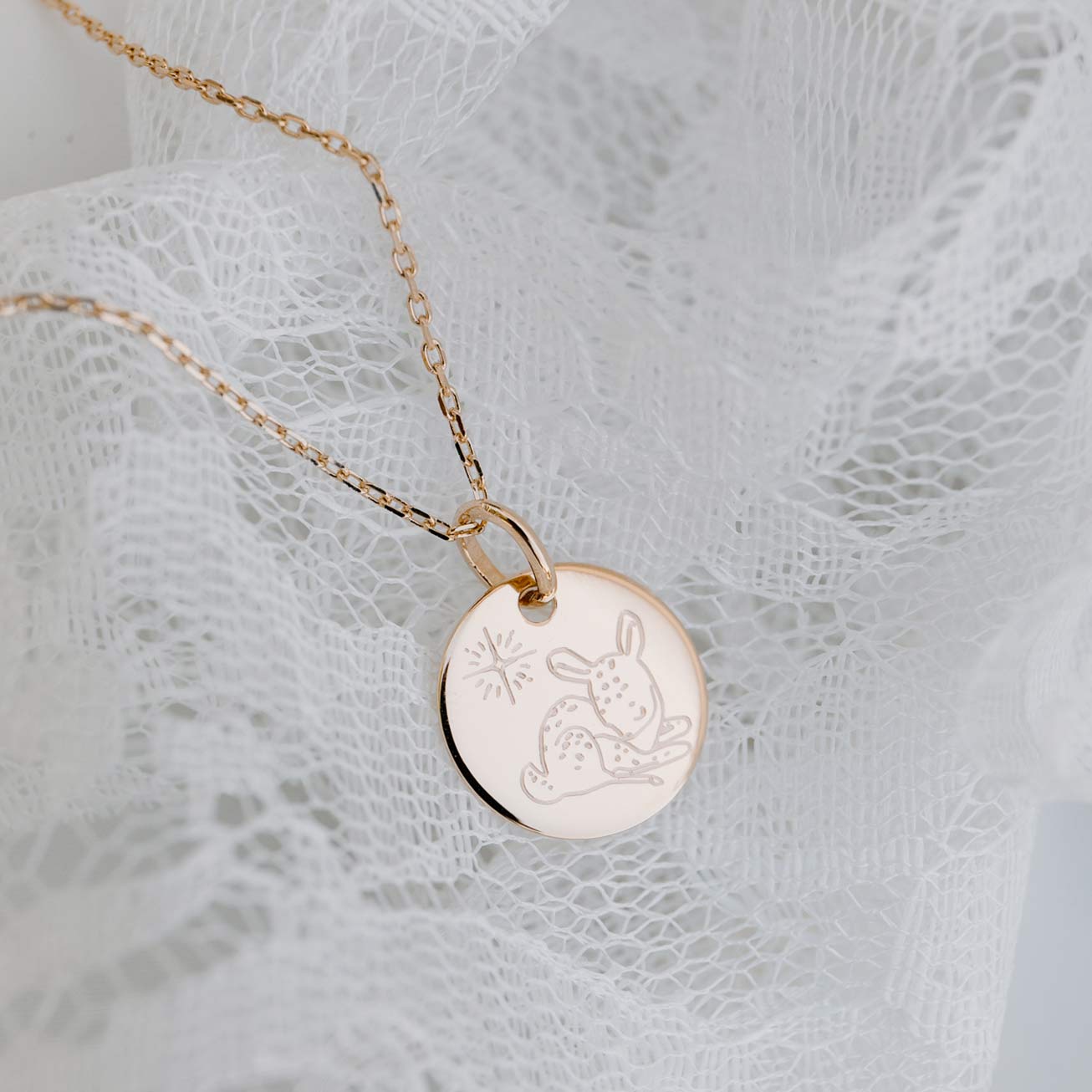 Collier enfant animal faon