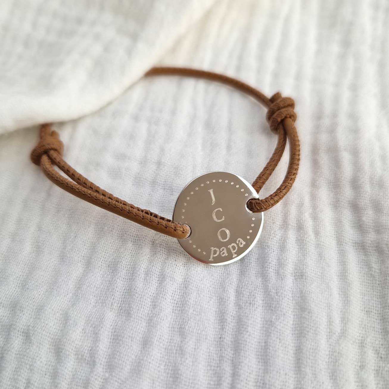 Bracelet Papa et initiales