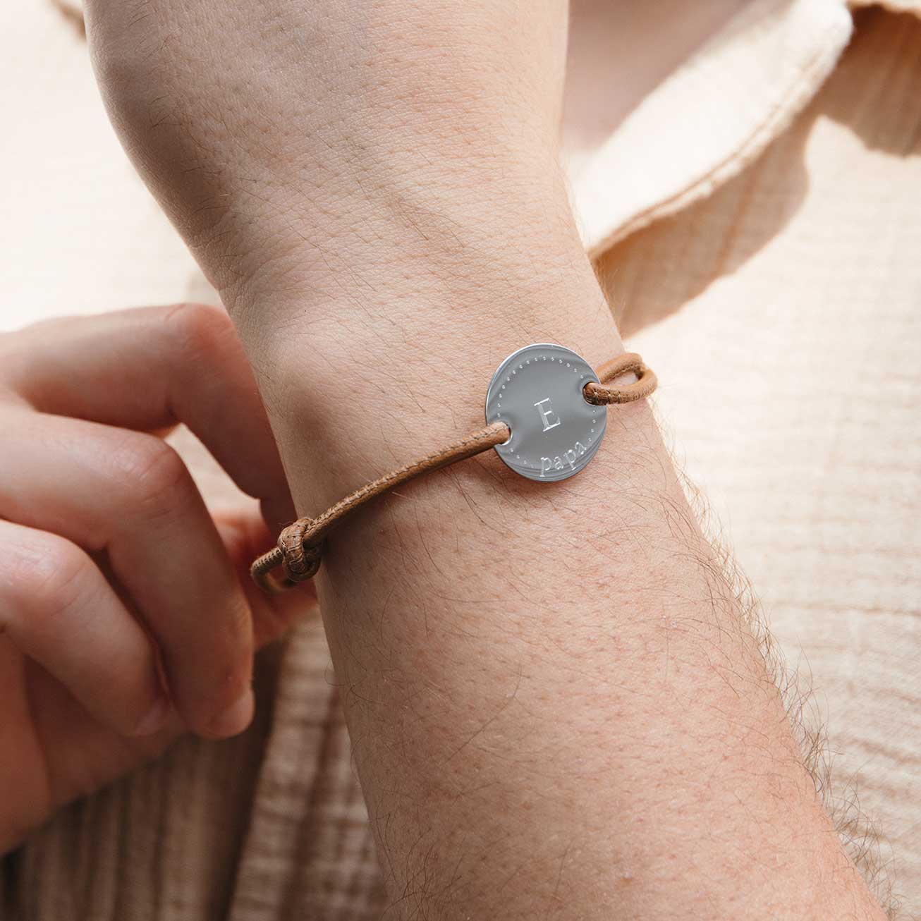 Bracelet Papa et initiales