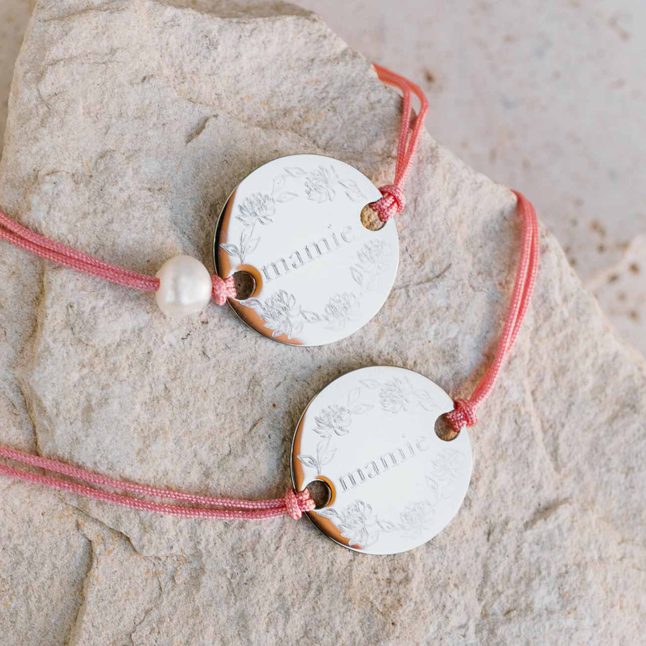 Bracelet personnalisé 3 tours liberty médaille gravée or 15 mm  HappyBulle