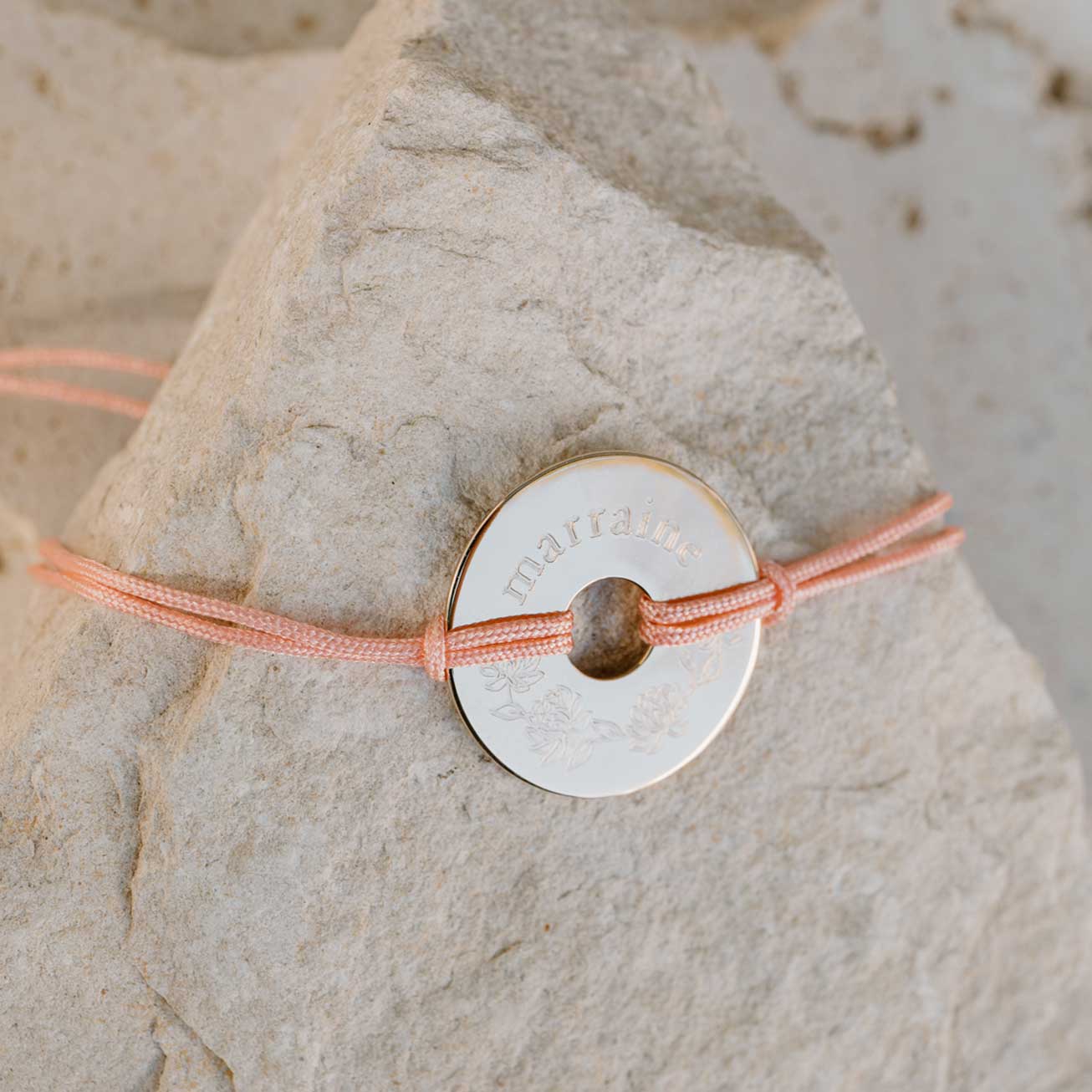Bracelet Marraine cible plaqué or
