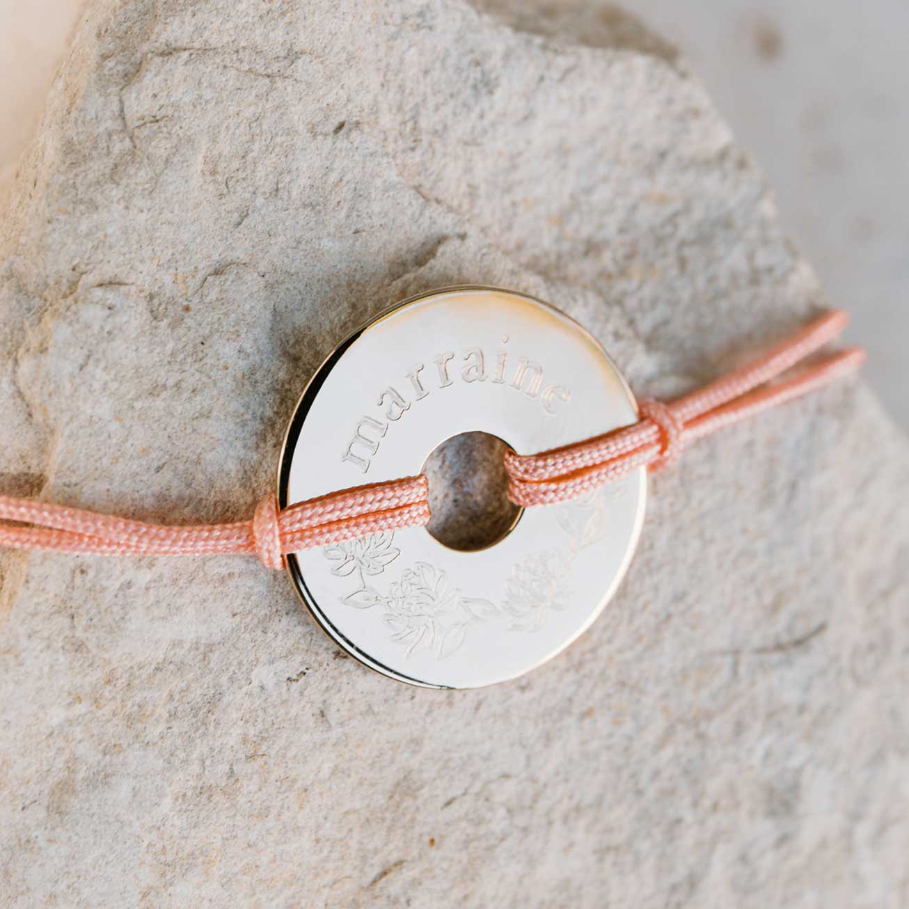 Bracelet Marraine cible plaqué or