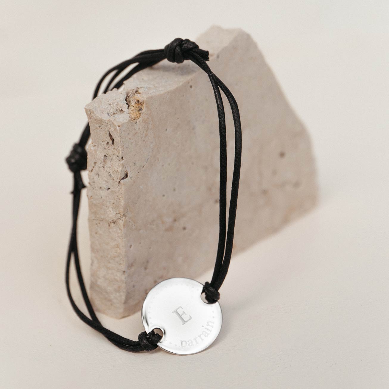 Bracelet parrain initiale personnalisé