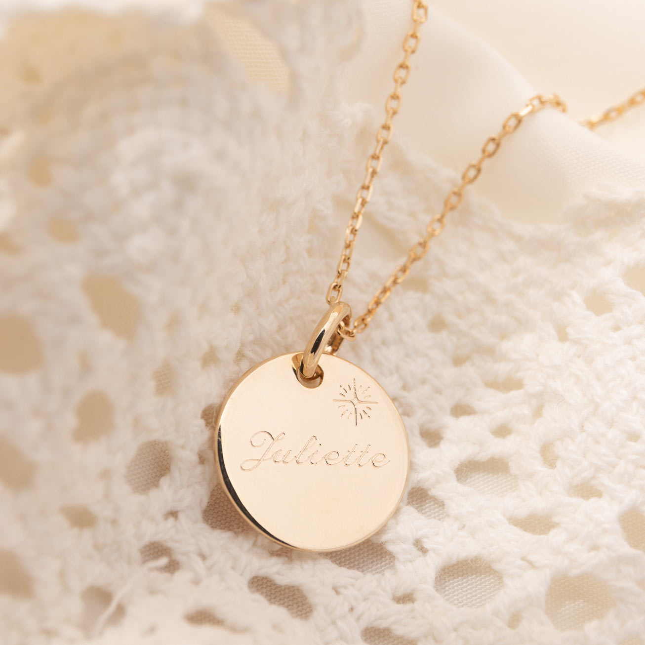 Collier baptême personnalisé étoile