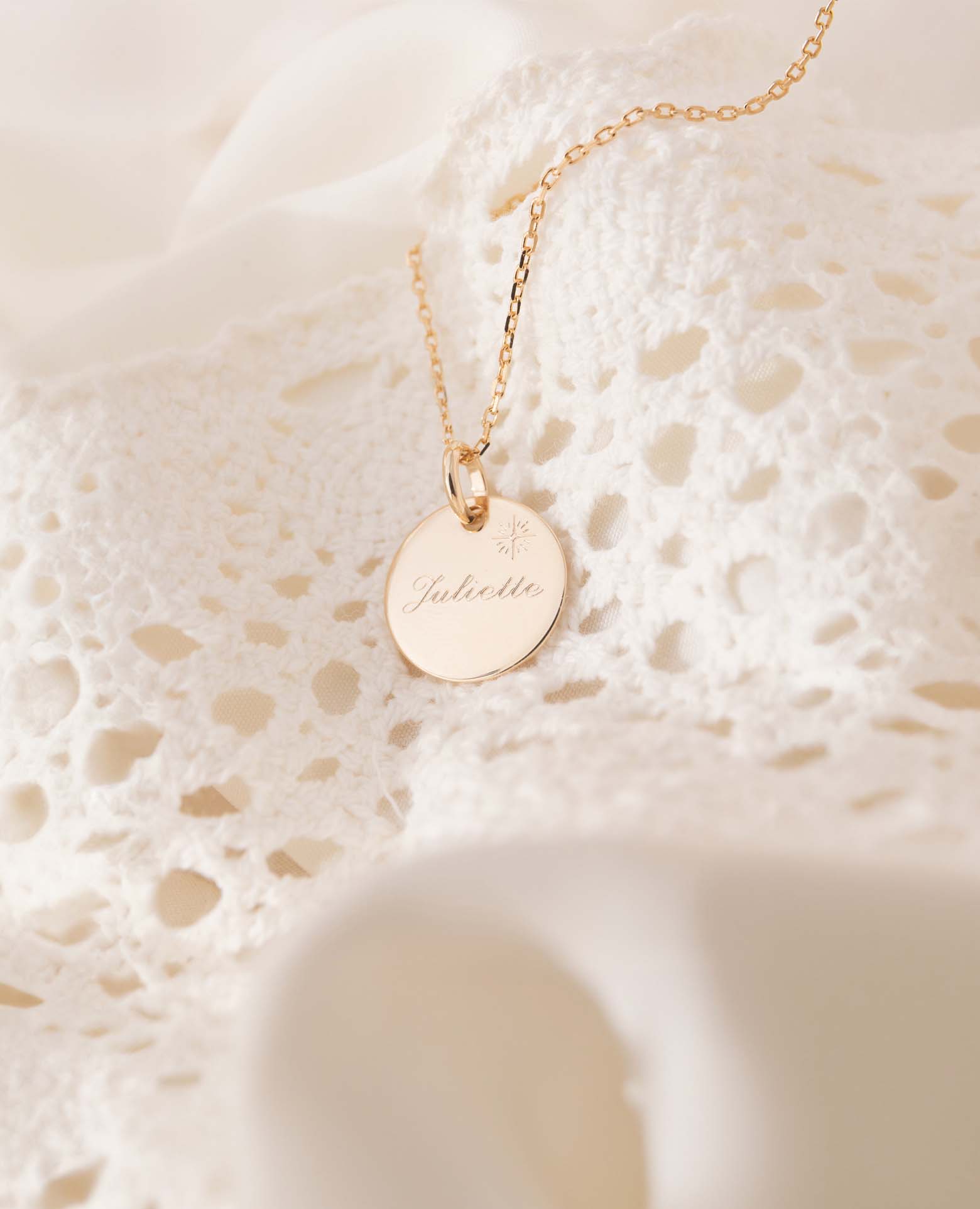 Médaille baptême personnalisée <i>Mon étoile</i>