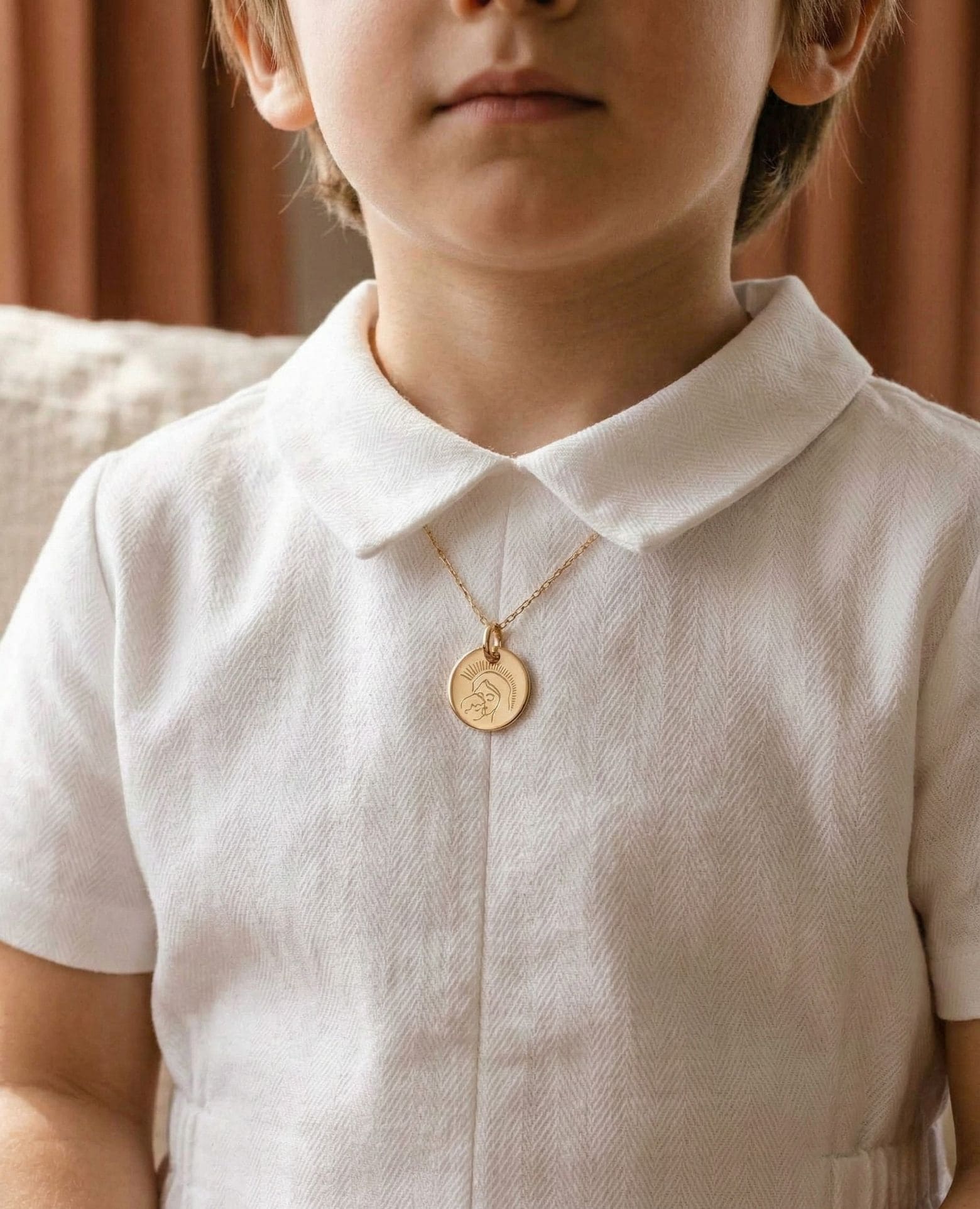 Médaille de baptême <i>Vierge à l'enfant</i>