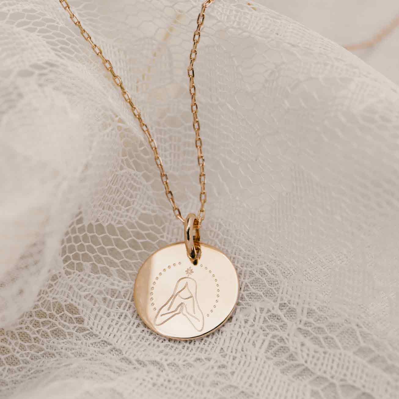 Médaille baptême <i>Vierge bienveillante</i>