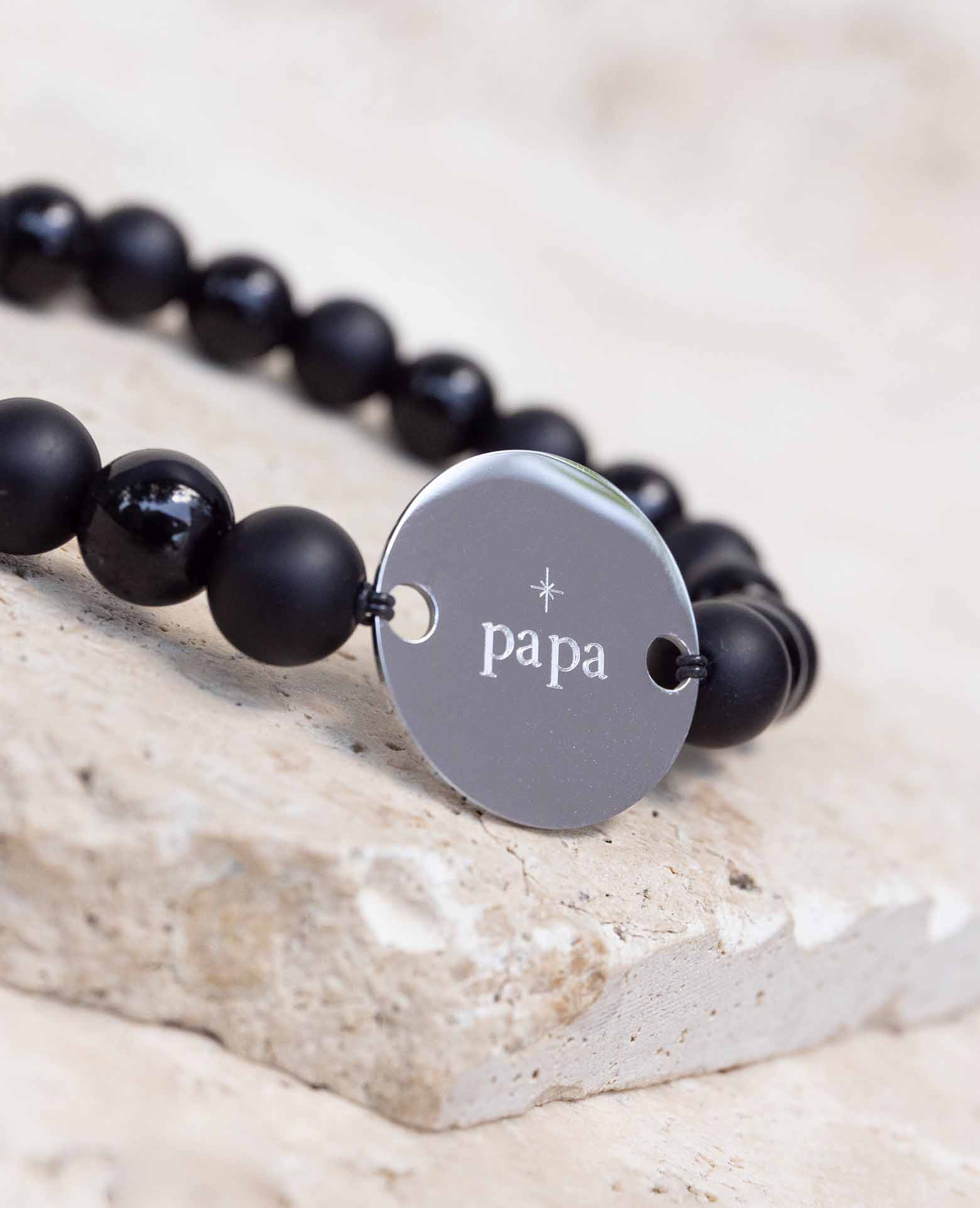 Bracelet Papa personnalisé et ses pierres