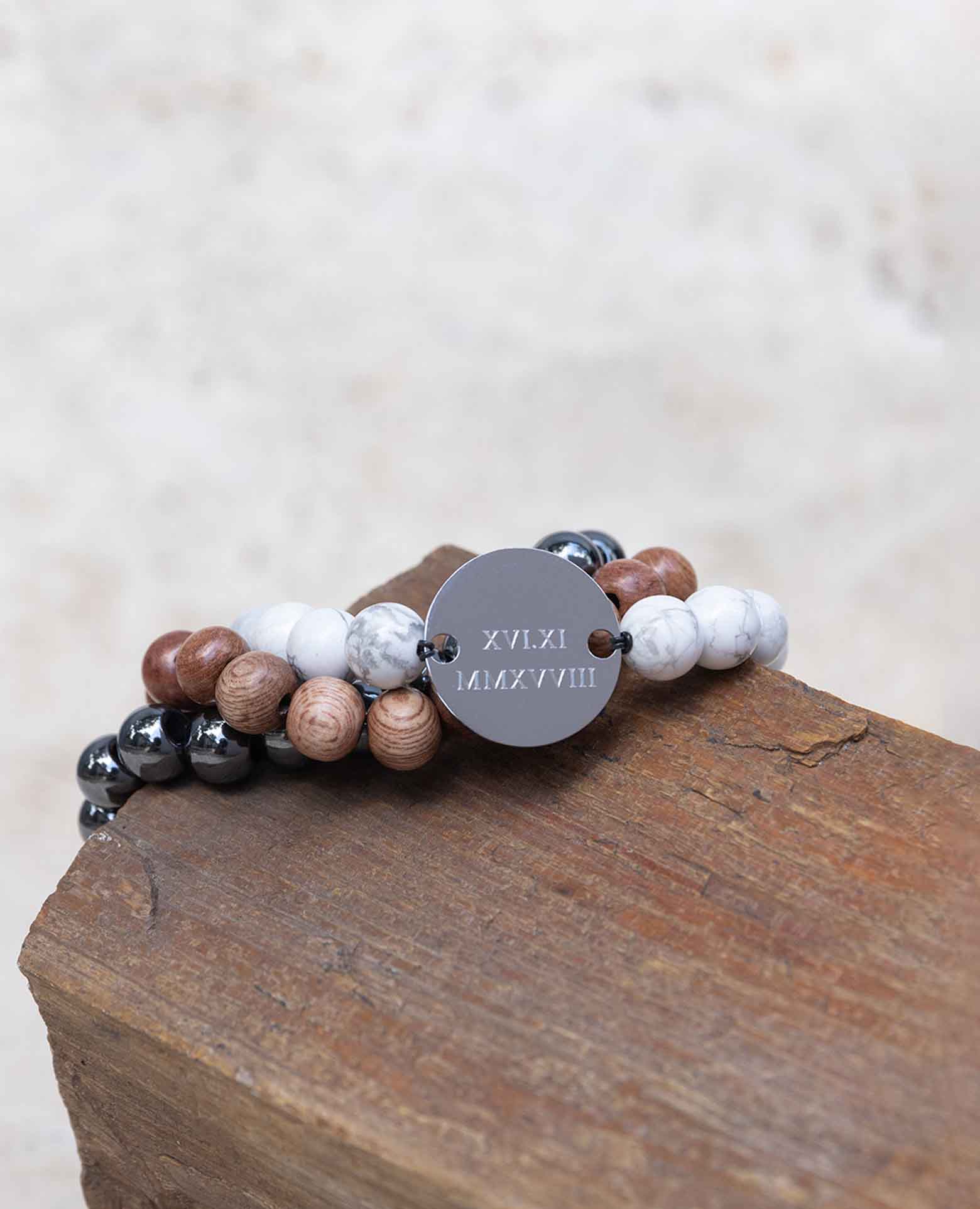 Trio bracelets personnalisés Papa <i>Le protecteur