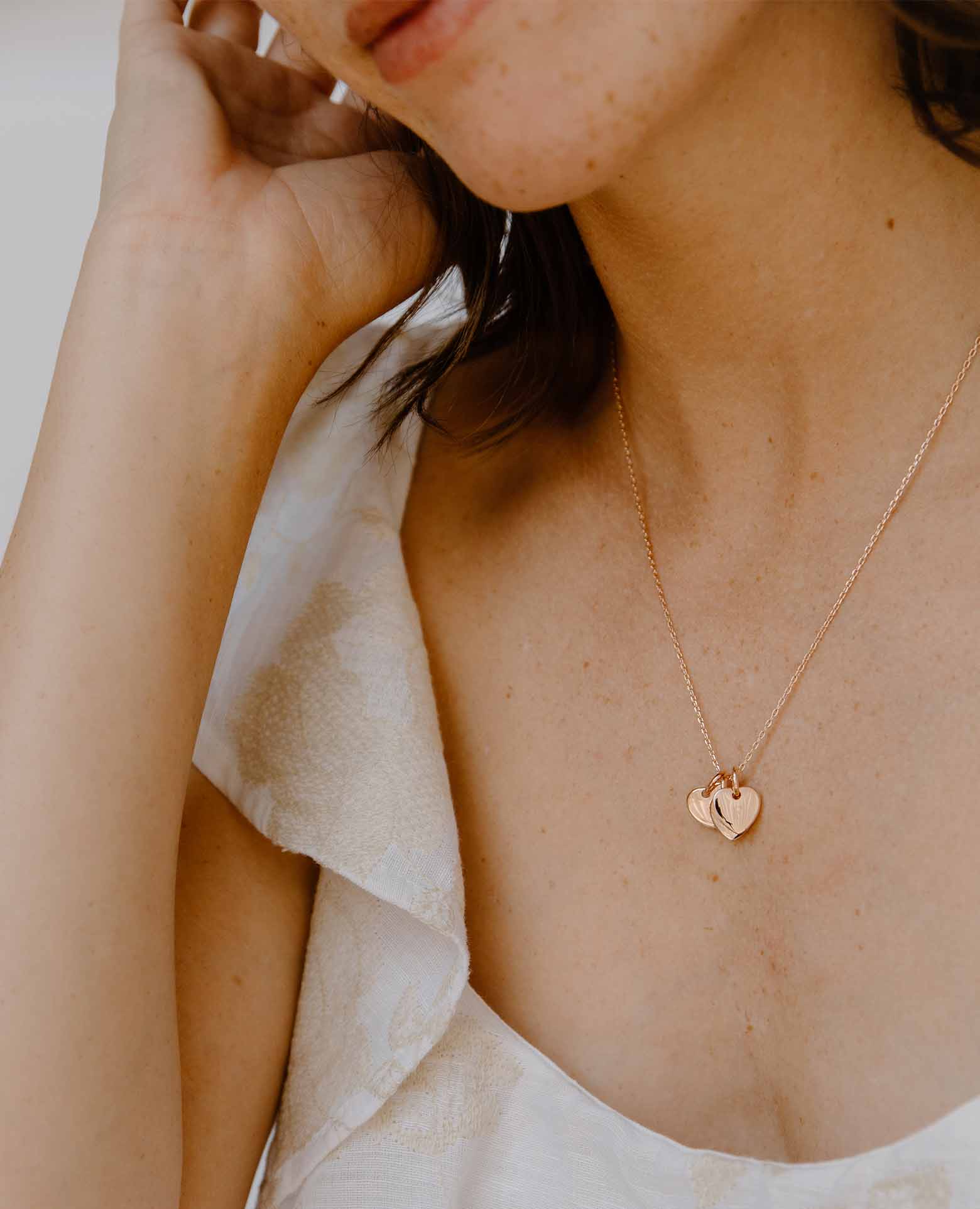 Collier Enfant Licorne Cœur Plaqué Or 750/1000 - 45 Cm, Zircon, Neuf Avec étiquettes