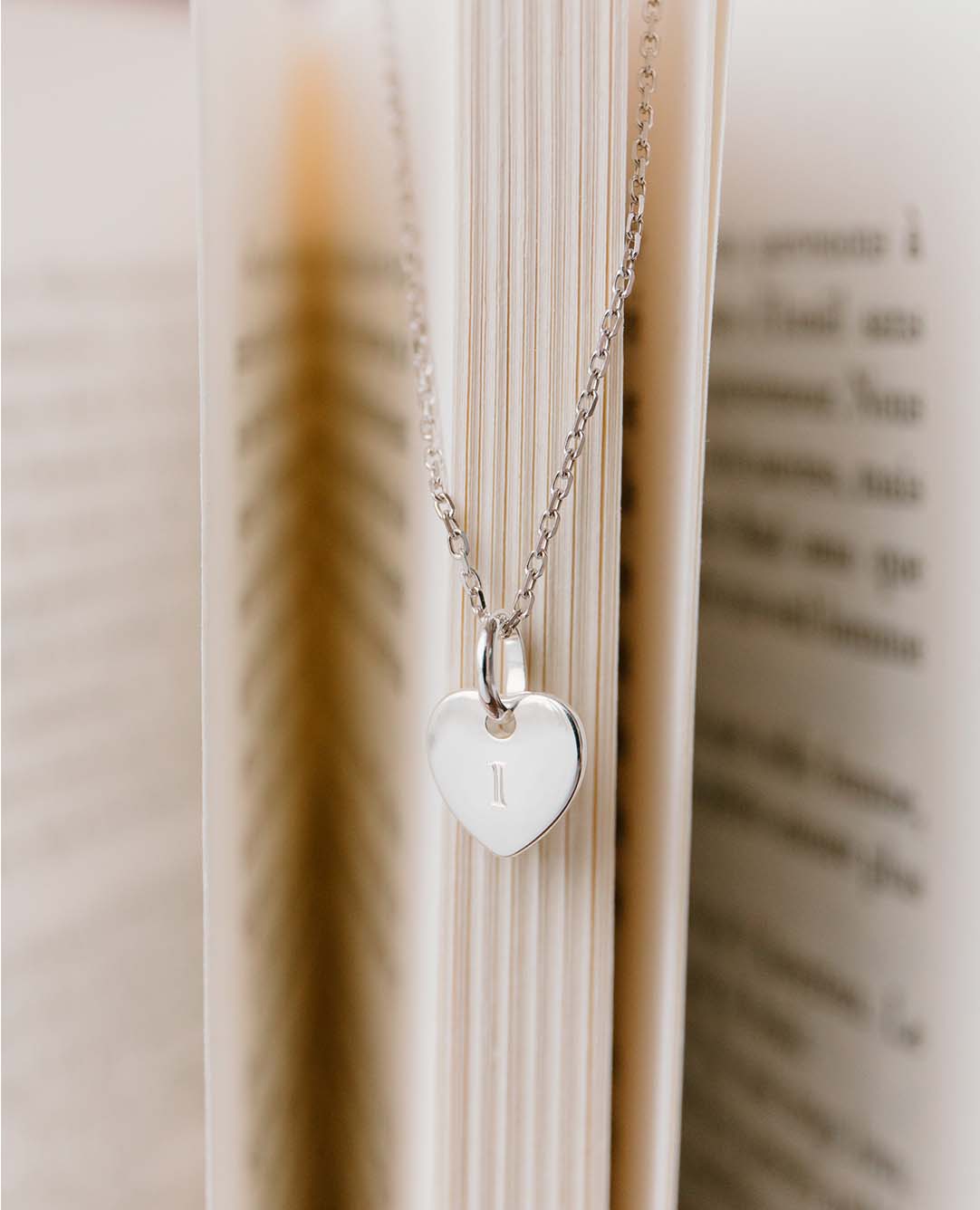 Collier Enfant Argent 925 - Pendentif Cœur Rose, Bijou Nickel Free