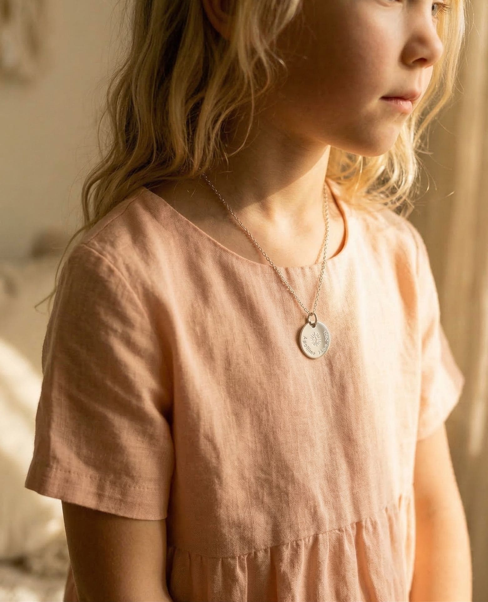 Médaille de baptême argent <i>Bonne étoile</i>