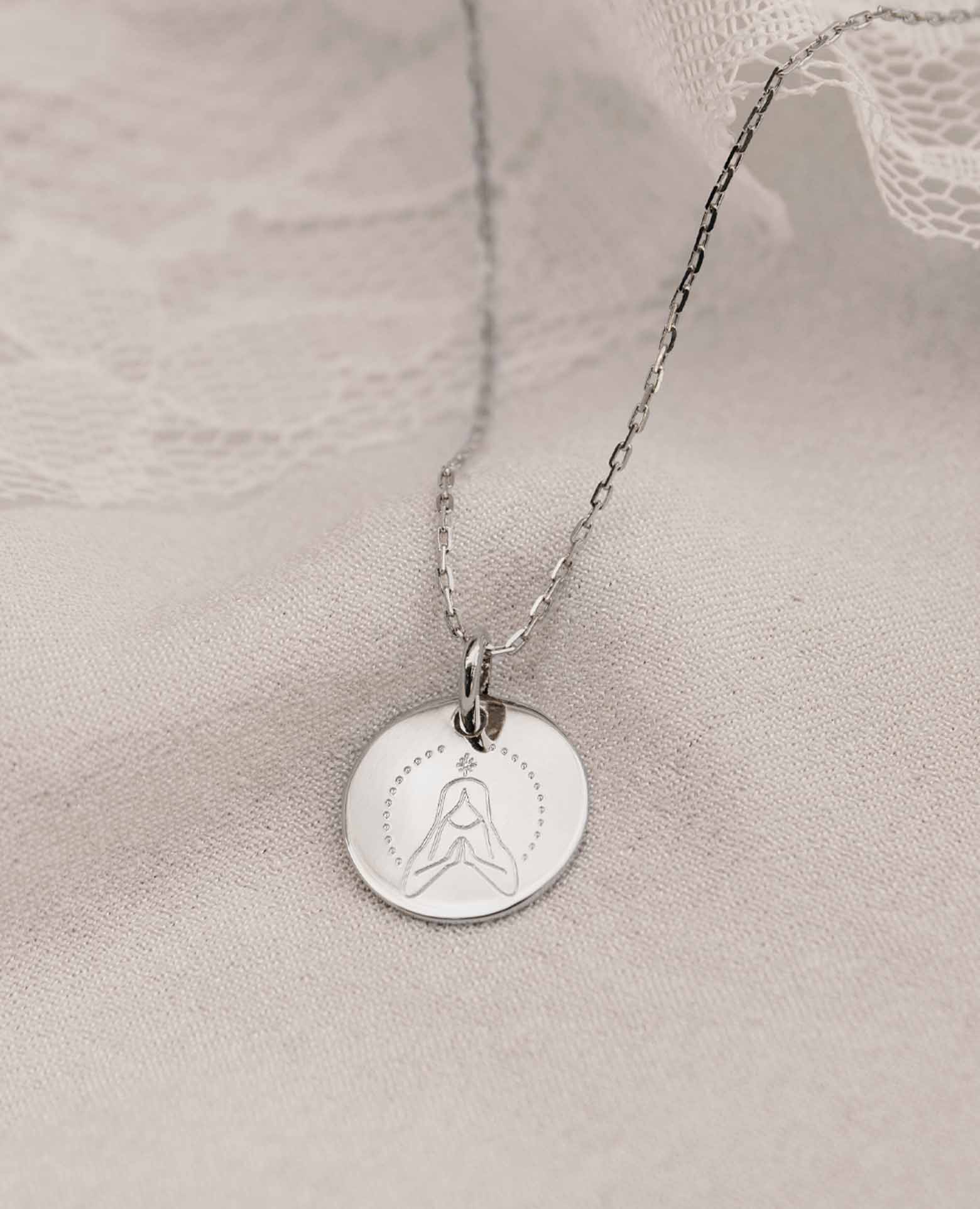 Médaille de baptême argent <i>Vierge bienveillante