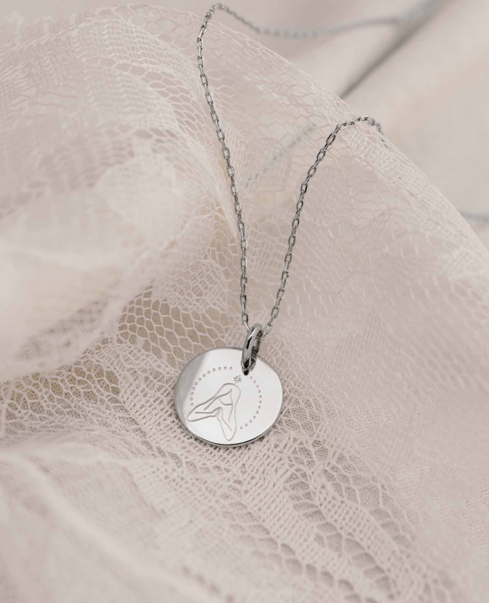 Médaille de baptême argent <i>Vierge bienveillante