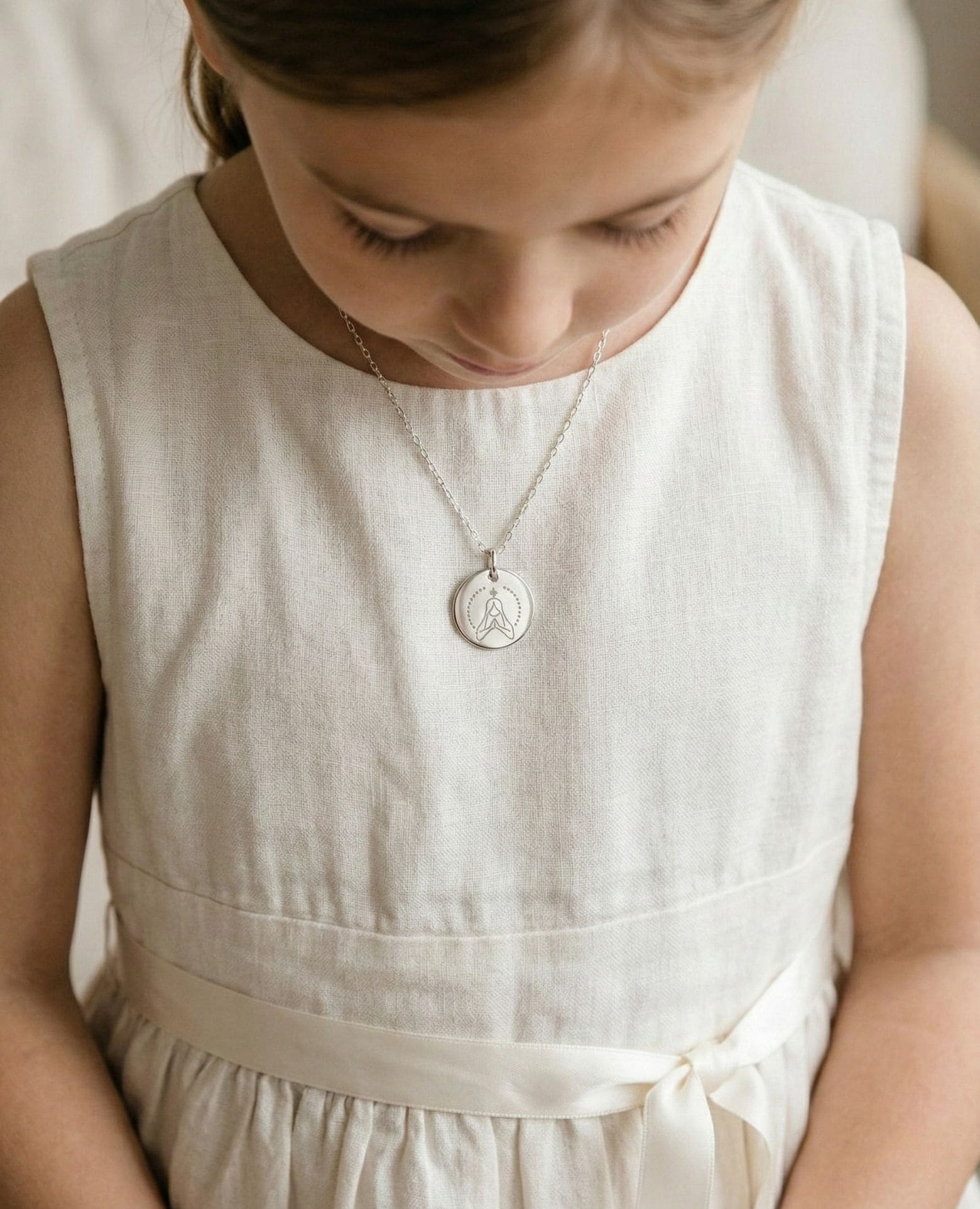 Médaille de baptême argent <i>Vierge bienveillante