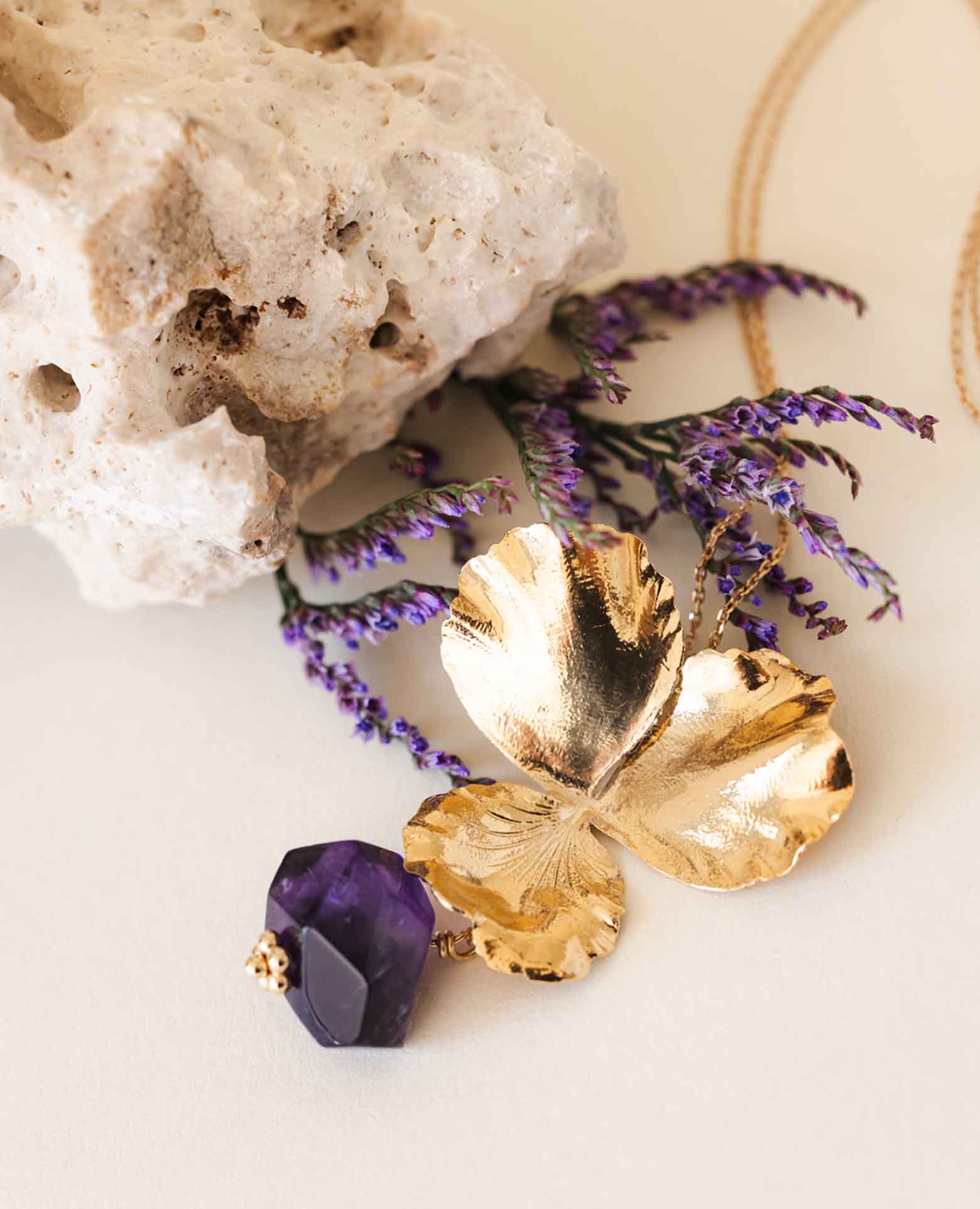 Collier Pensée GM Améthyste