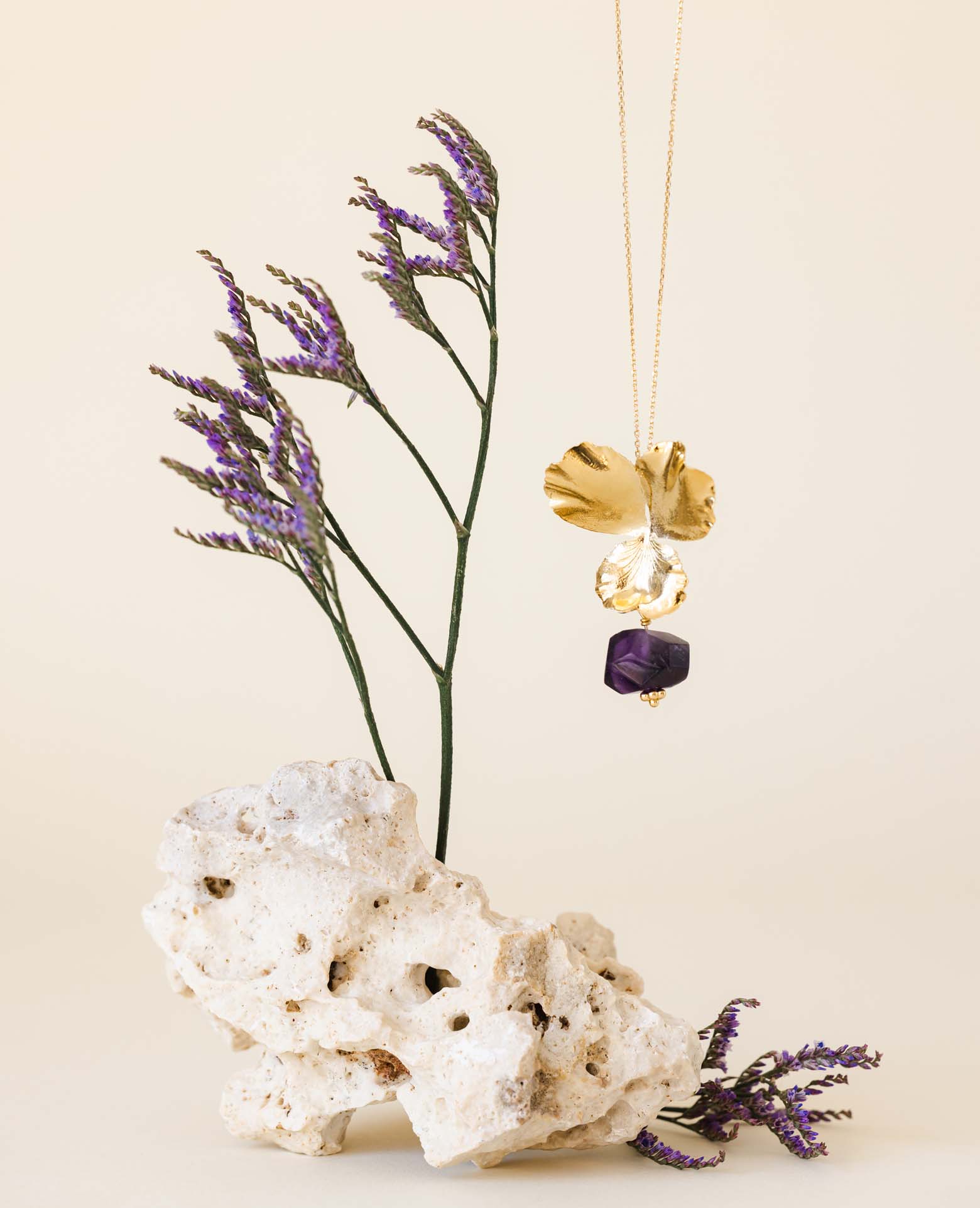 Collier Pensée GM Améthyste