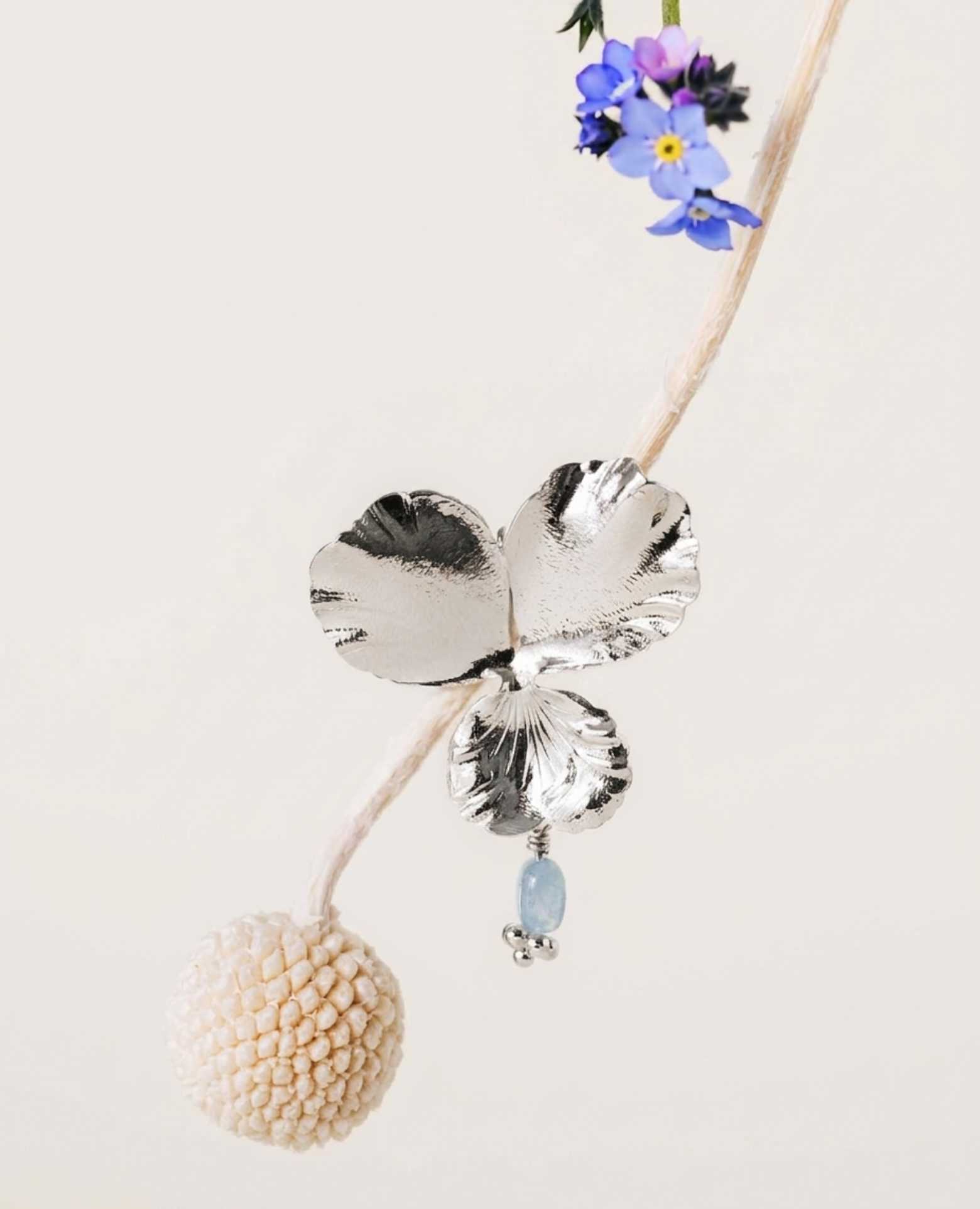 Boucles d'oreilles pierre de naissance Aigue-marin