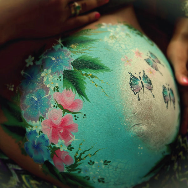 belly painting femme enceinte